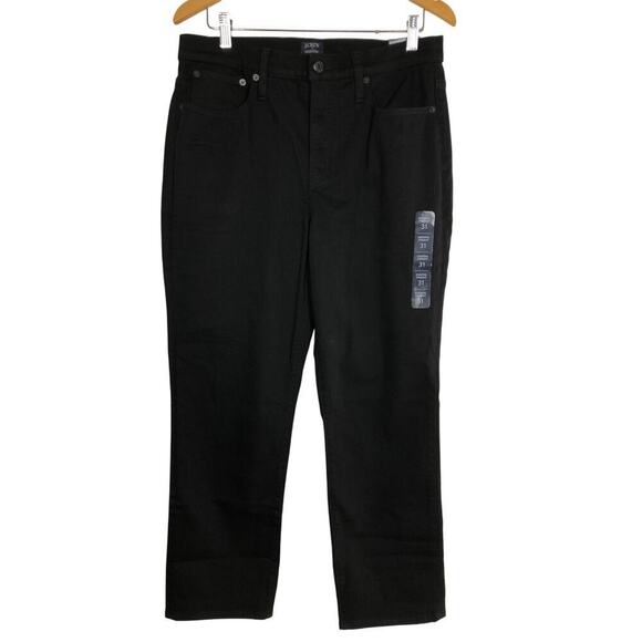 J. Crew Essential Straight Jeans All-Day Stretch Straight Leg Black NWT Size 30 - Picture 3 of 10